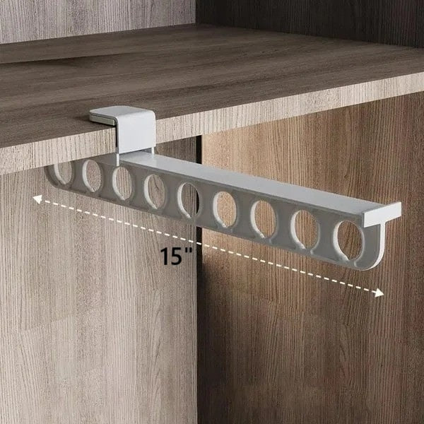 Trouser Rail Extendable Smooth Slide Holds Ten Garments