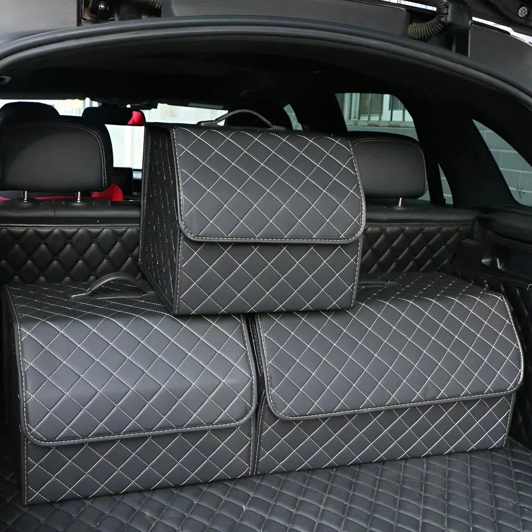 Trunk Organizer Foldable Synthetic Leather Reinforced Panels