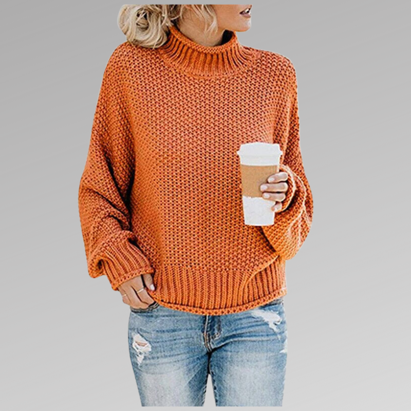Turtleneck Sweater Chunky Knit Comfortable Fit