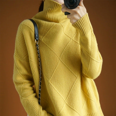 Turtleneck Sweater Soft Cashmere Comfortable Fit
