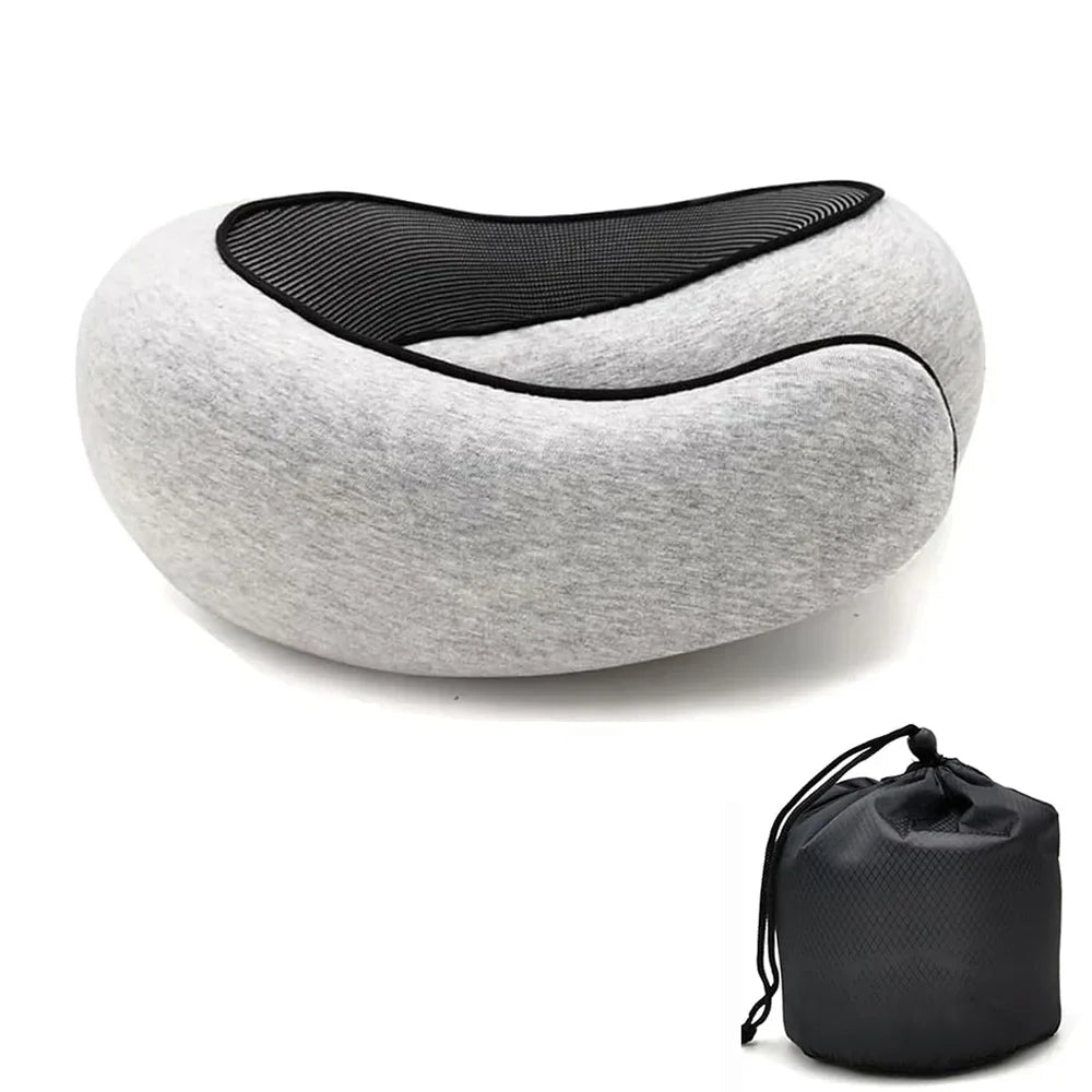 U-Shaped Travel Pillow Memory Foam Adjustable Neck Support