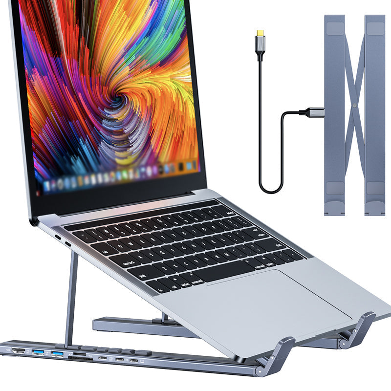 USB-C Docking Station Aluminum Laptop Stand 4K HDMI