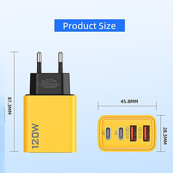 USB Fast Charger 4-Port USB-C PD & USB-A