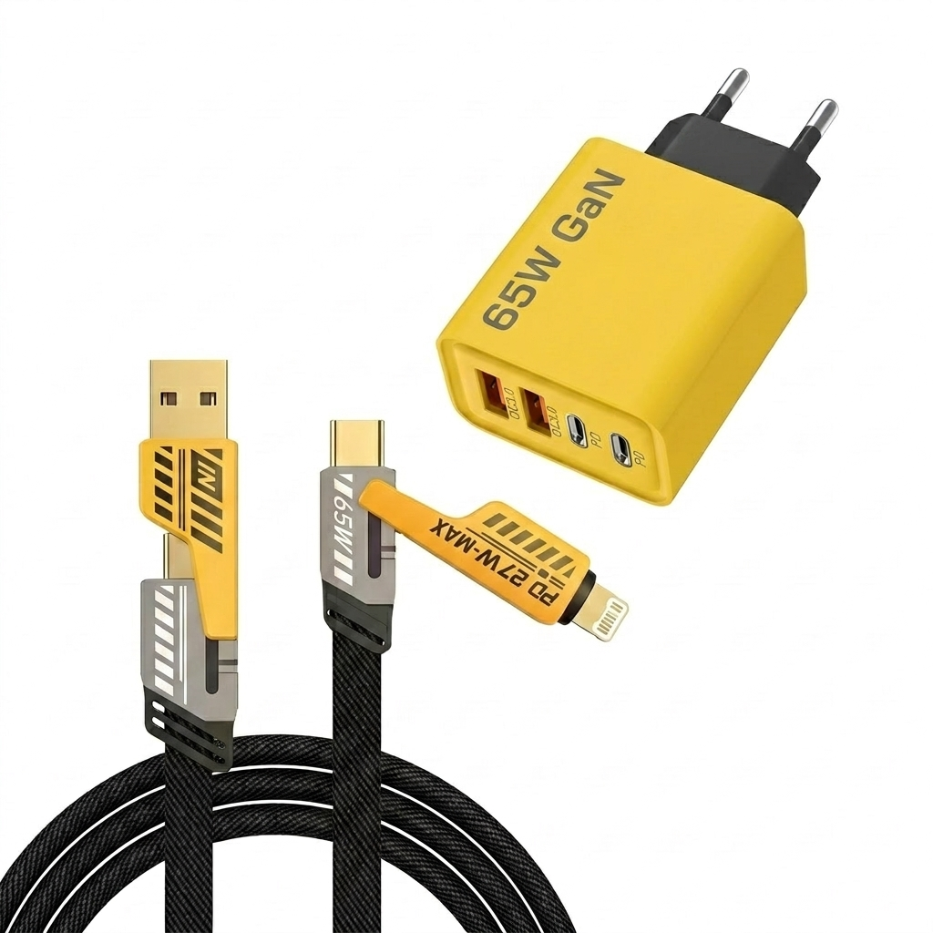 USB Fast Charger 4-Port USB-C PD & USB-A