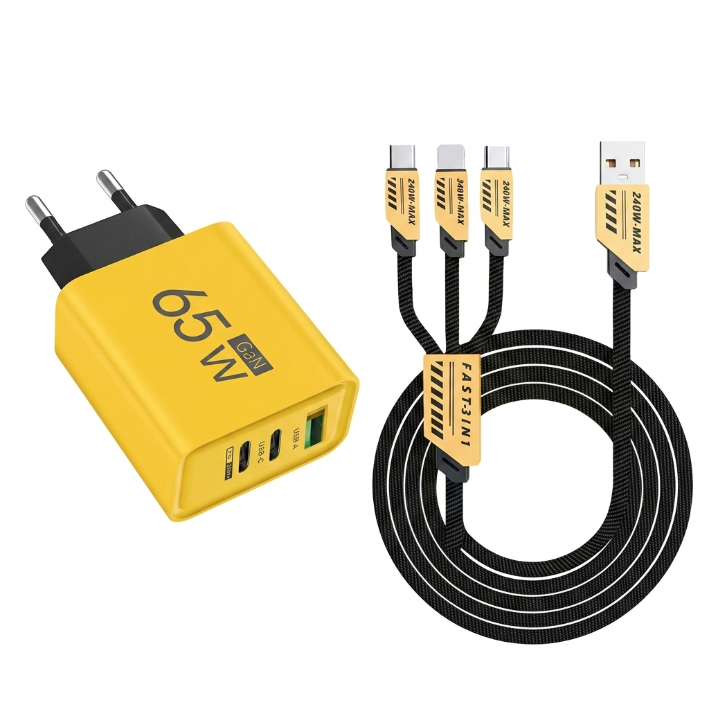 USB Fast Charger 4-Port USB-C PD & USB-A