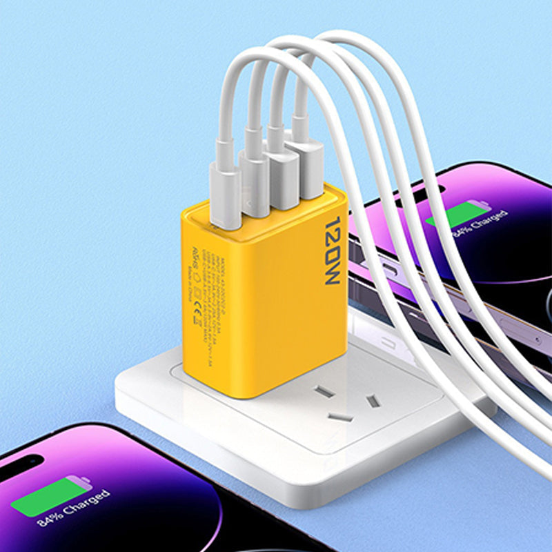 USB Fast Charger 4-Port USB-C PD & USB-A