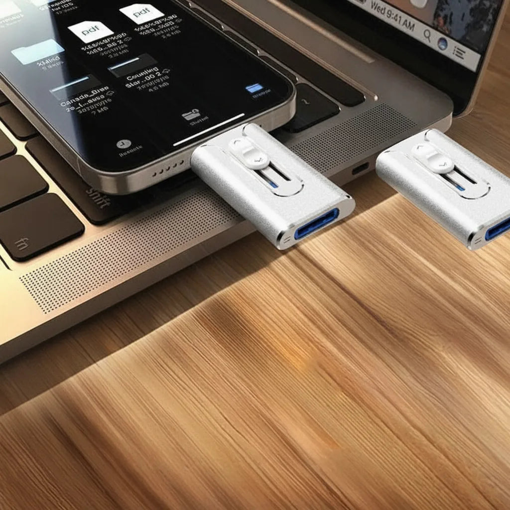 USB Flash Drive Lightning USB-A USB-C Up To 256GB