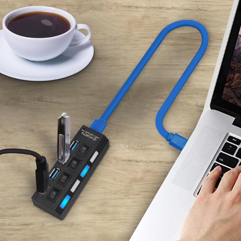 USB Hub Per-Port Switches Backflow-Protected 4 Or 7 Ports