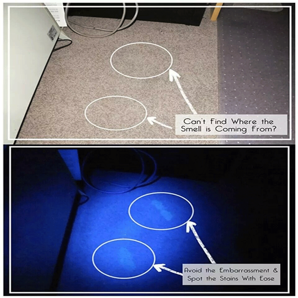 UV Flashlight 395nm Adjustable Brightness IPX4