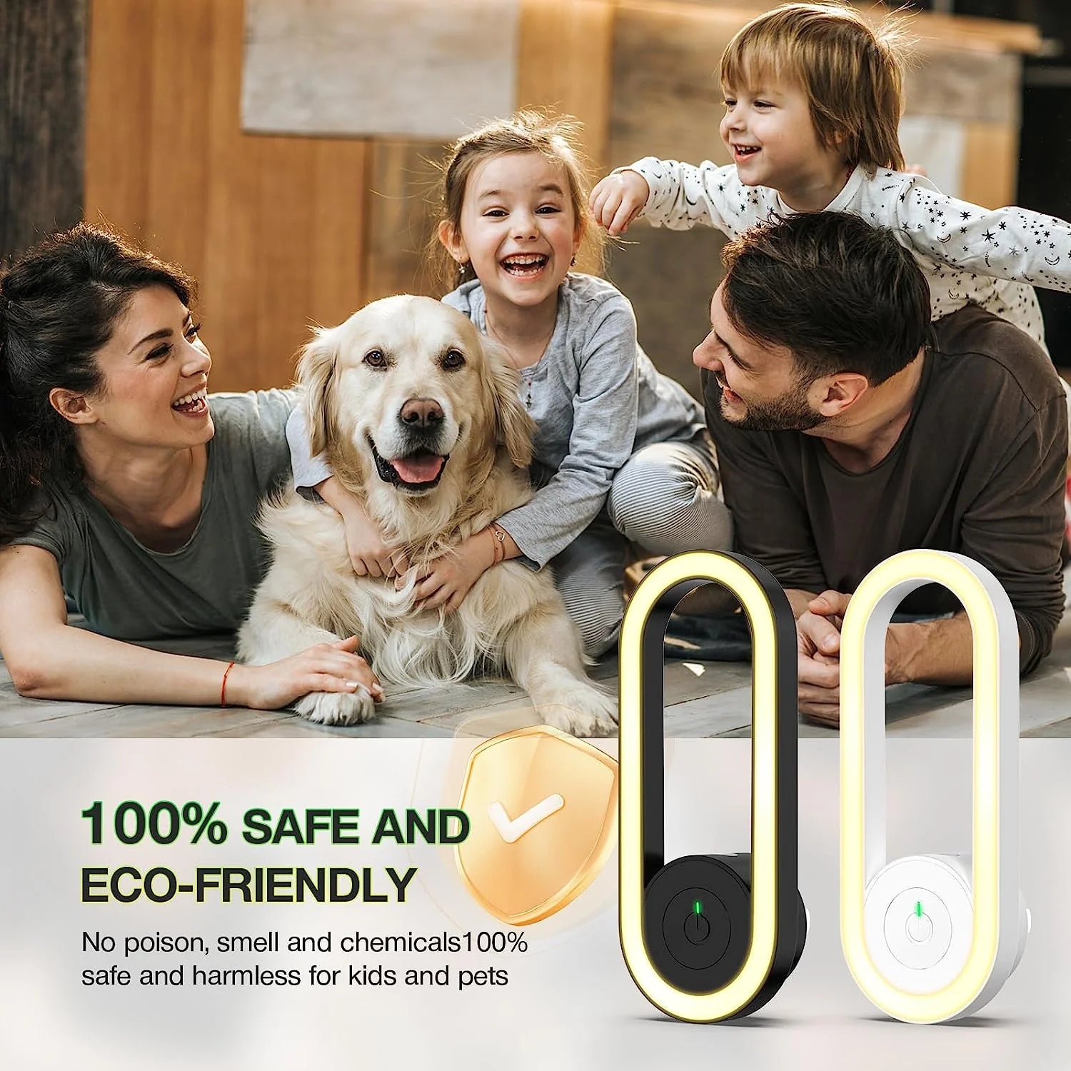 Ultrasonic Mosquito Repeller 360° Silent Child & Pet Safe