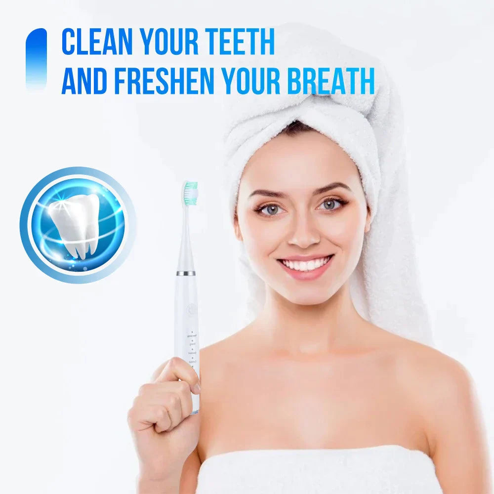 Ultrasonic Tooth Cleaner 5 Power Levels Waterproof USB Rechargeable