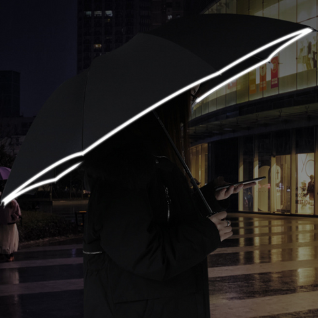 Umbrella Automatic Open & LED Handle Wind-Resistant Fiberglass