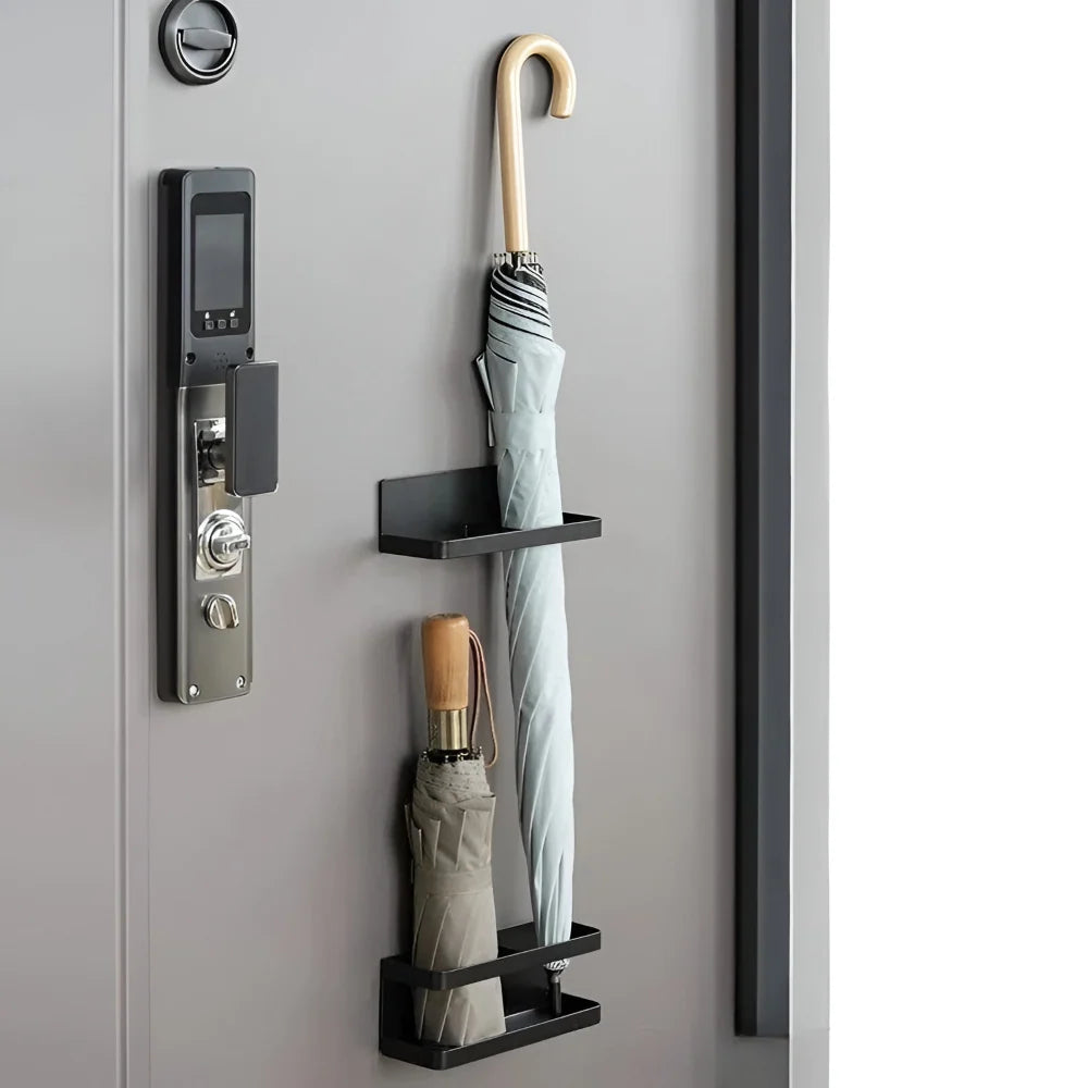 Umbrella Holder Wall-Mounted Drip Tray & Adhesive Mount