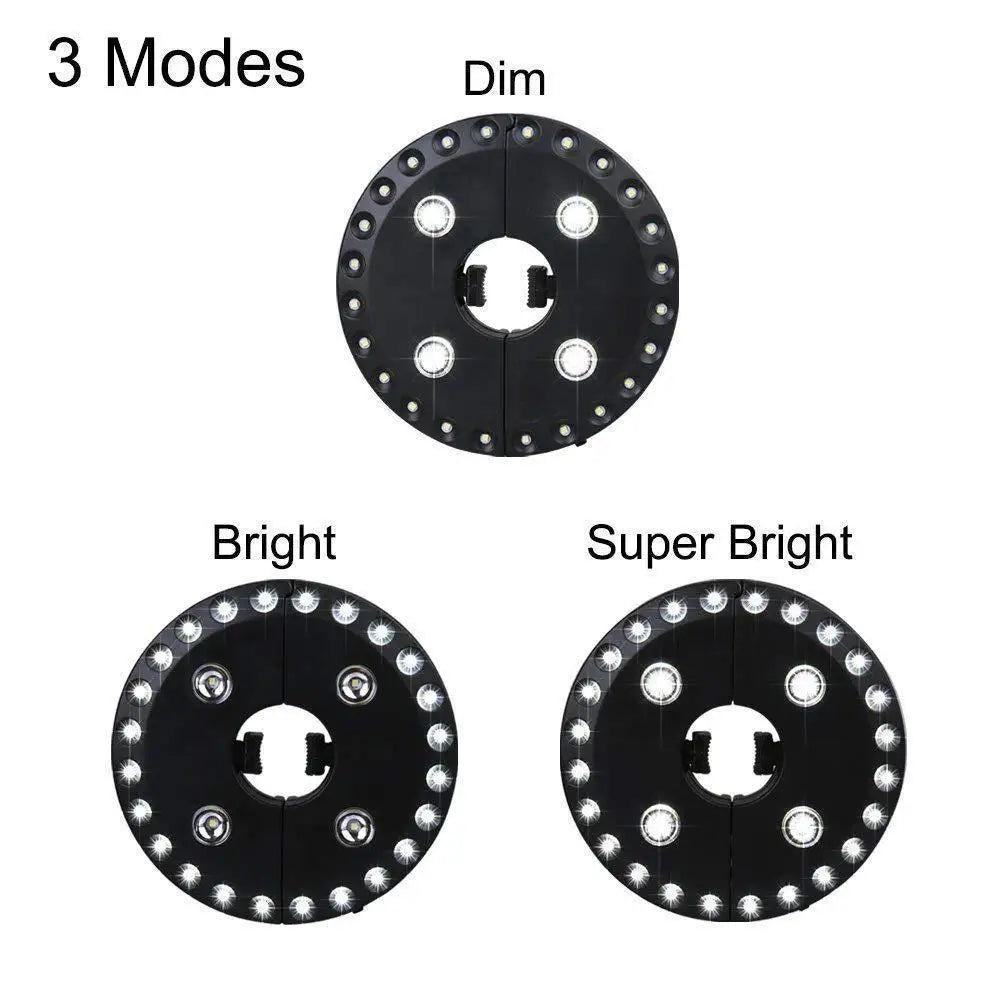 Umbrella Light Clip-On Battery-Powered Weather-Resistant