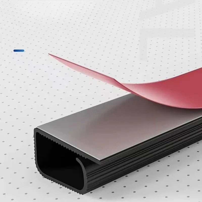 Under-Desk Cable Duct Self-Adhesive Flip-Open