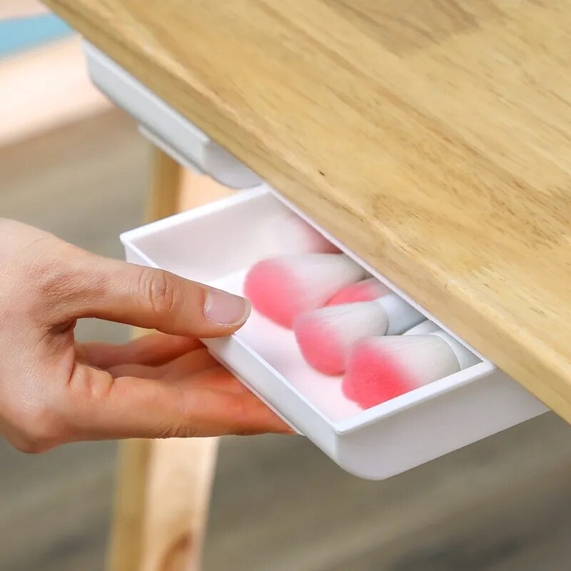 Under-Desk Drawer Hidden Self-Adhesive Set of 3