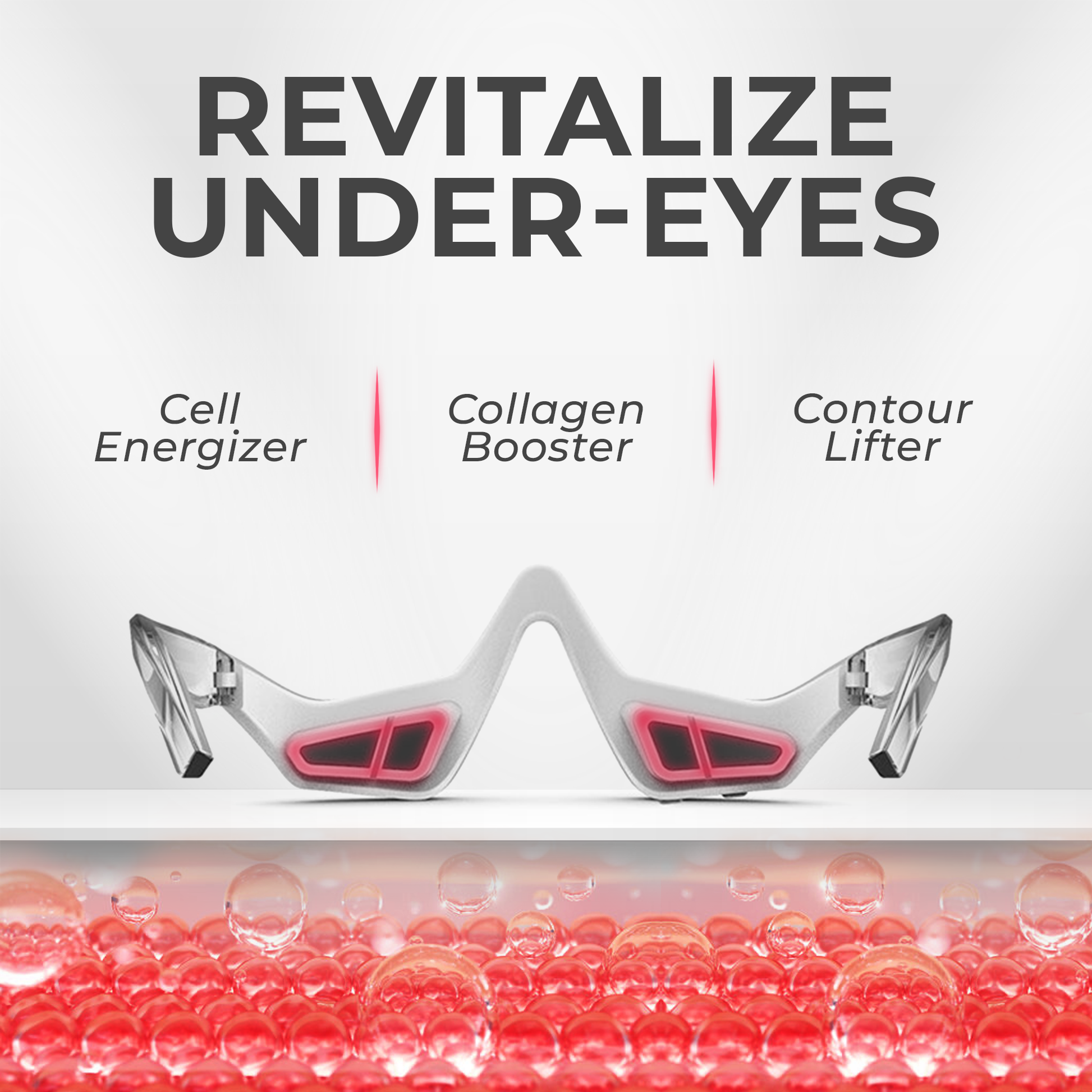 Under-Eye Device Red Light & Microcurrent Brightens & Firms