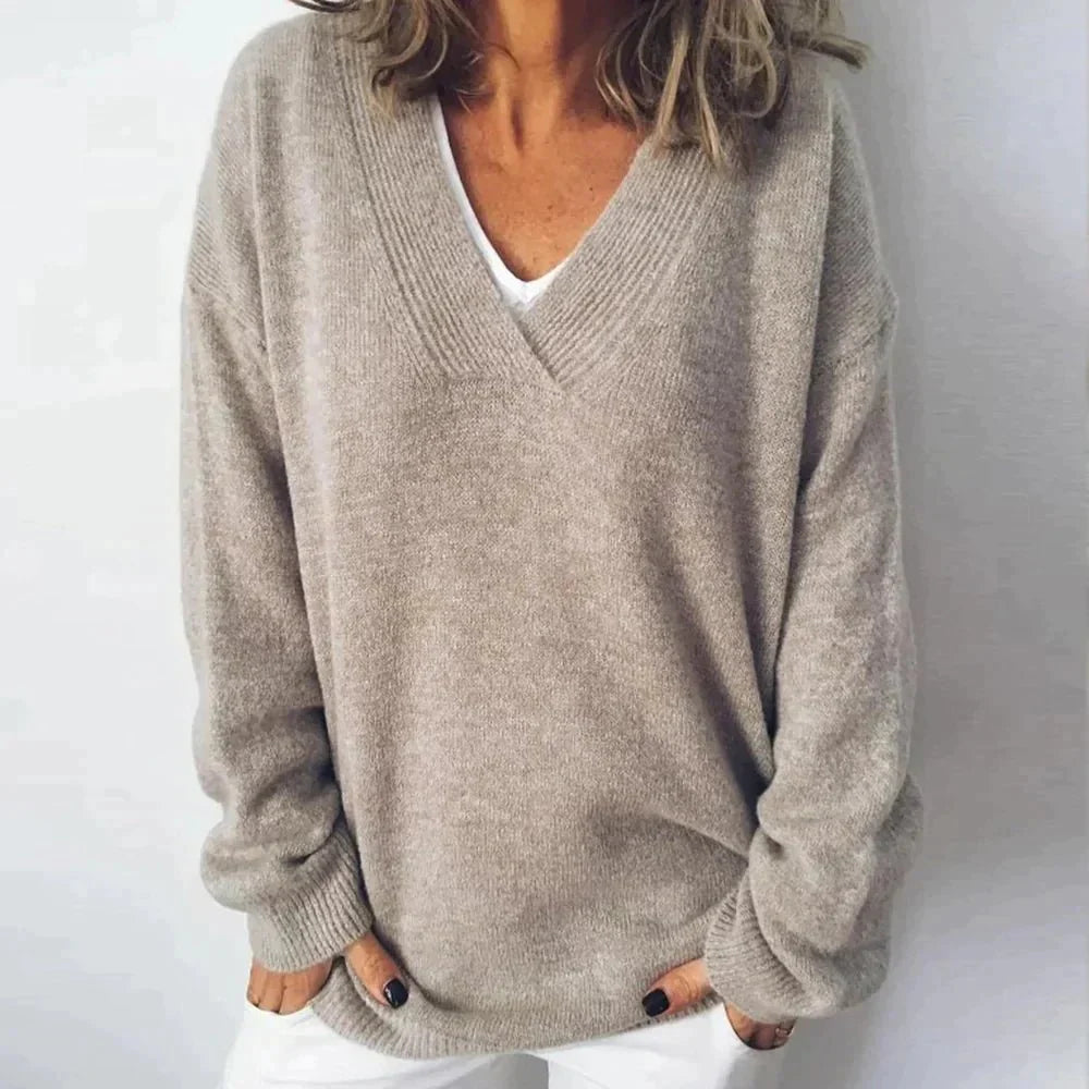 V-Neck Sweater Premium Cashmere Lightweight