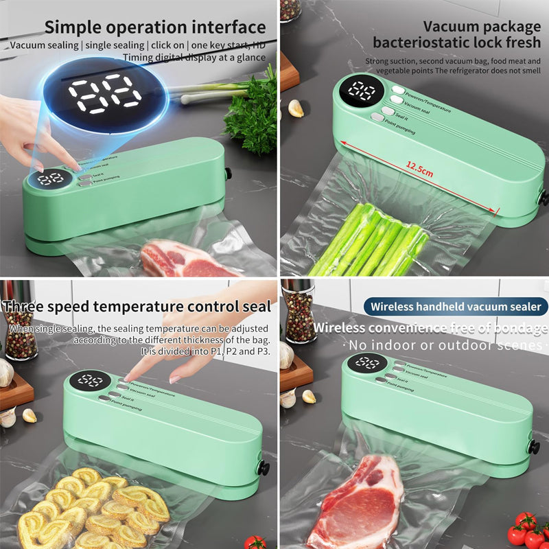 Vacuum Sealer Cordless Rechargeable Digital Display