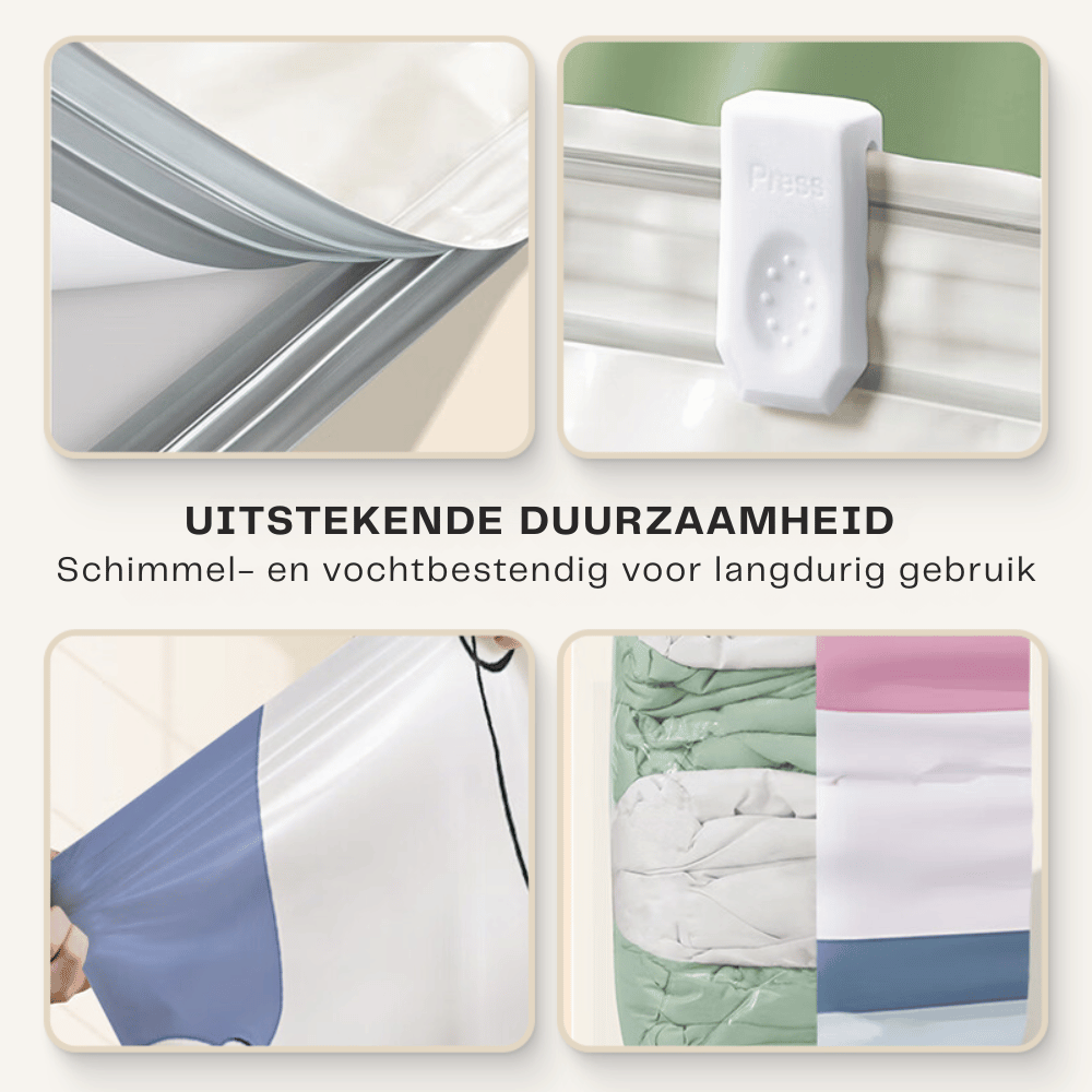 Vacuum Storage Bag No-Pump Compression Airtight & Moisture-Resistant