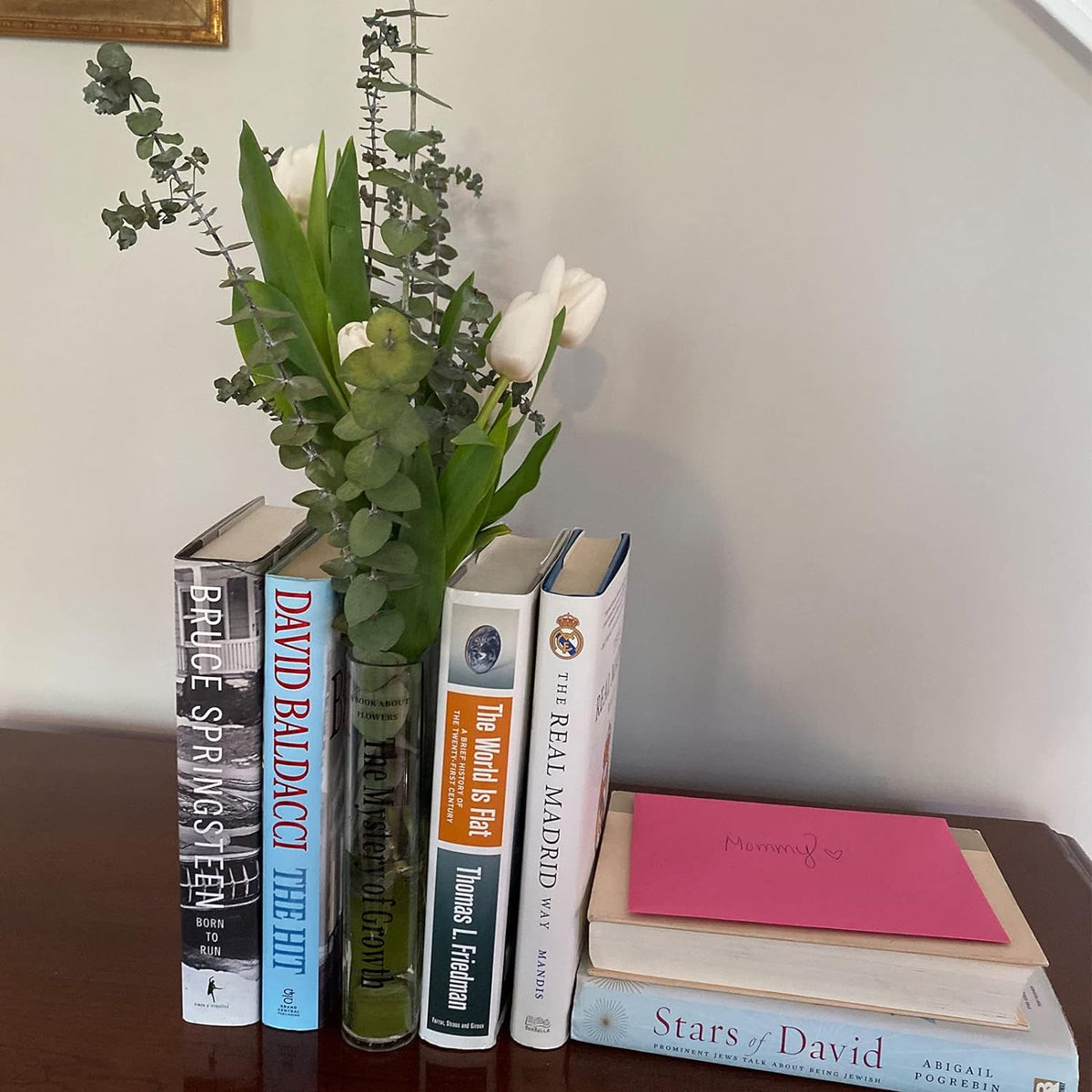 Vase Book-Shaped Transparent Acrylic