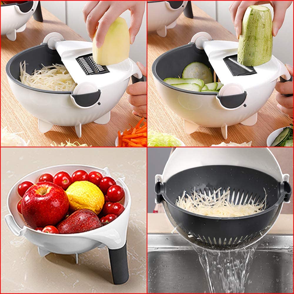 Vegetable Cutter Multifunctional Stainless Steel Blades Non-Slip Handle