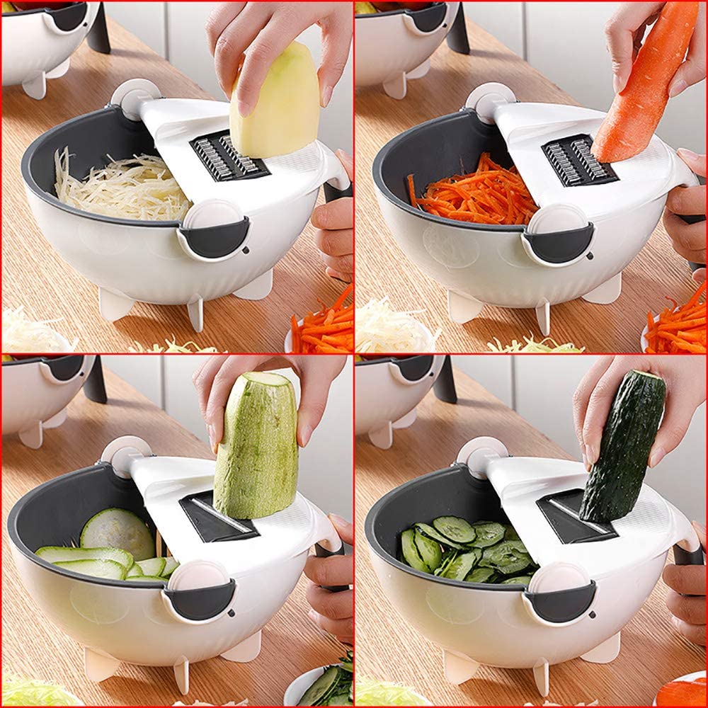 Vegetable Cutter Multifunctional Stainless Steel Blades Non-Slip Handle