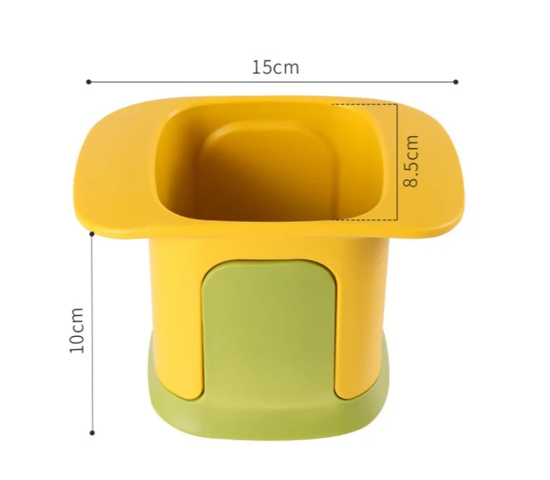 Vegetable Cutter One-Hand Press Stainless Steel Blades & BPA-Free Frame