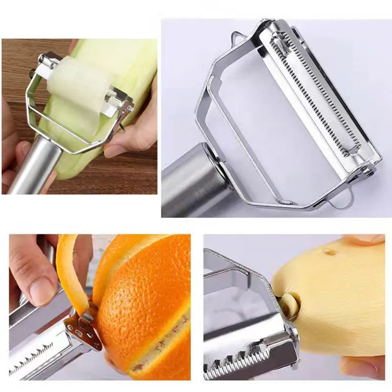 Vegetable Peeler Stainless Steel Blade Ergonomic Handle Dishwasher Safe