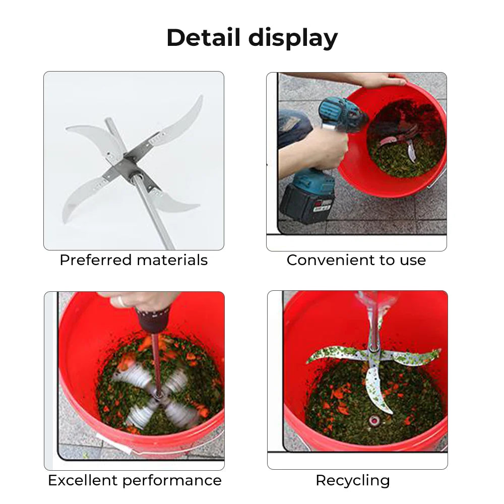 Vegetable Shredder Stainless Steel 4-Blade Compact