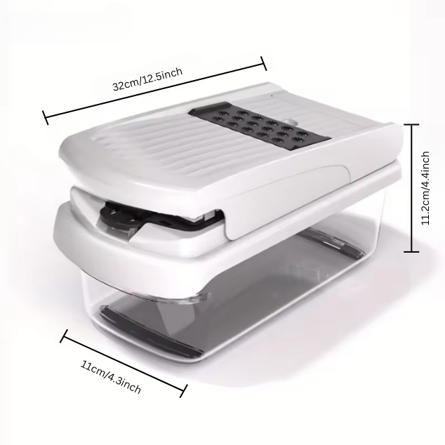 Vegetable Slicer 8 Blades Stainless Steel Collection Box