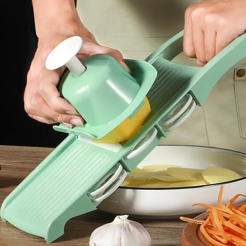 Vegetable Slicer Multifunction Stainless Steel Blades Ergonomic Grip