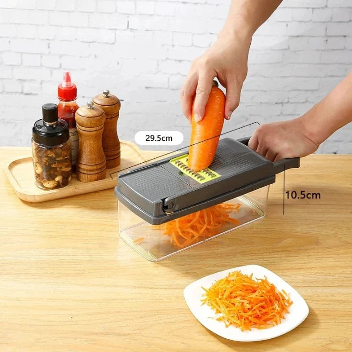 Vegetable Slicer Set Stainless Steel Blades & Catch Container