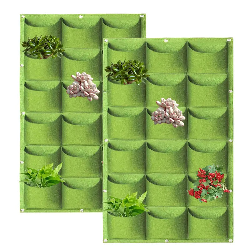 Vertical Felt Wall Planter 18 Pockets Indoor & Outdoor