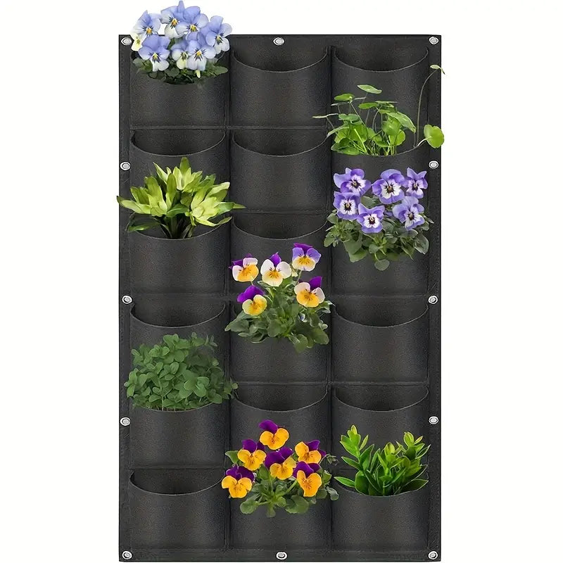 Vertical Felt Wall Planter 18 Pockets Indoor & Outdoor