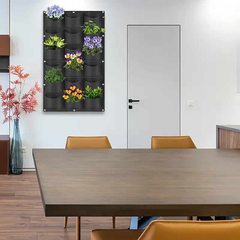 Vertical Felt Wall Planter 18 Pockets Indoor & Outdoor