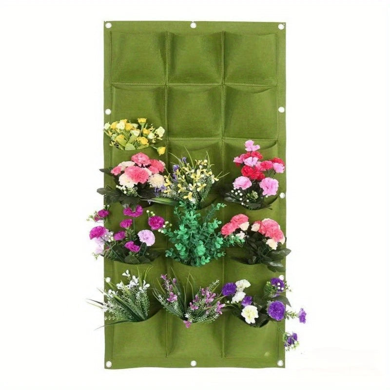 Vertical Felt Wall Planter 18 Pockets Indoor & Outdoor