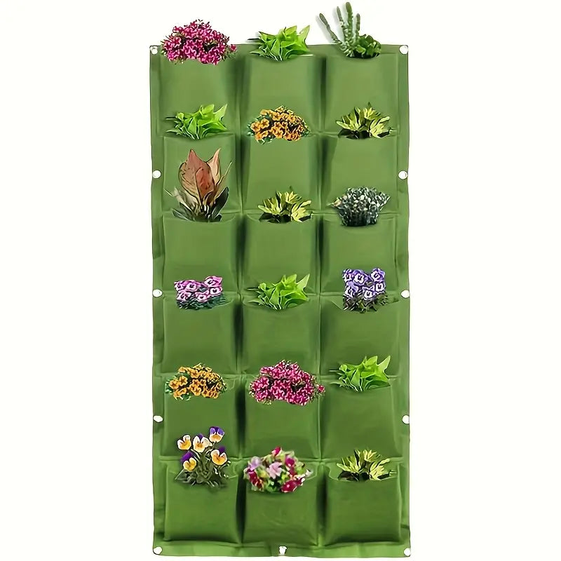 Vertical Felt Wall Planter 18 Pockets Indoor & Outdoor