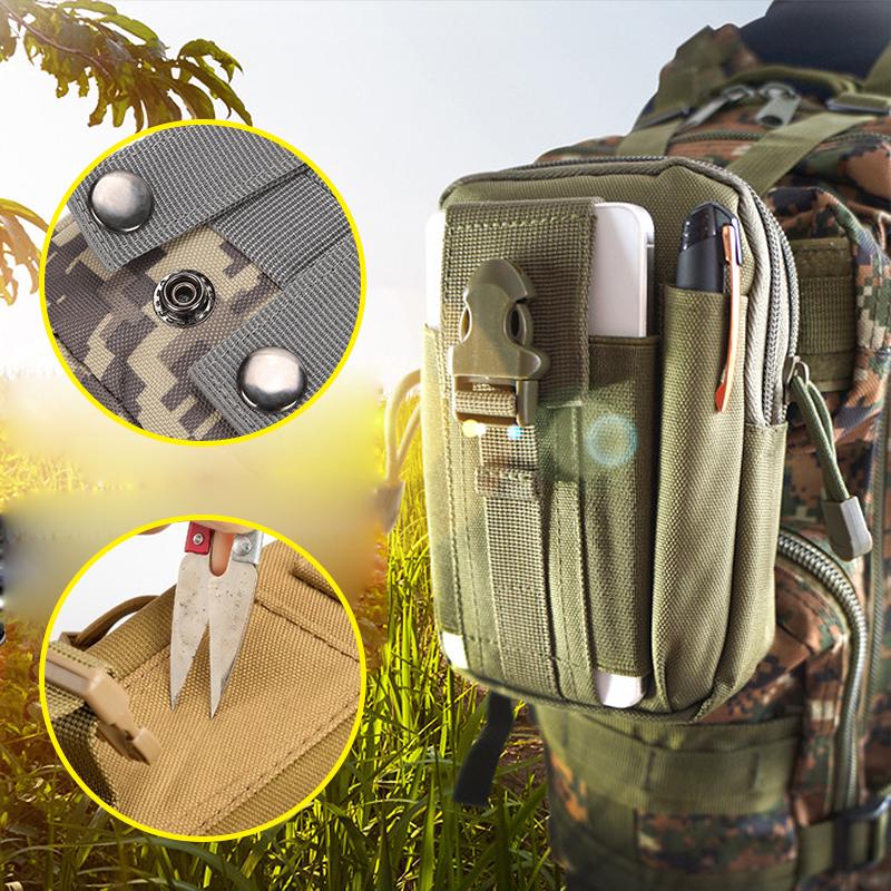 Waist Bag Water-Resistant Nylon Molle System Multiple Pockets