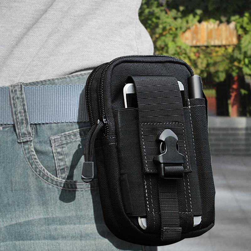 Waist Bag Water-Resistant Nylon Molle System Multiple Pockets