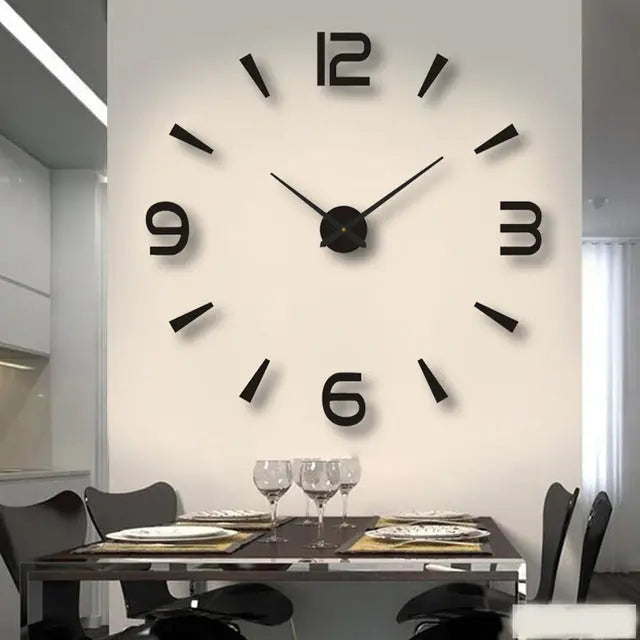 Wall Clock 3D DIY Self-Adhesive Acrylic & Foam
