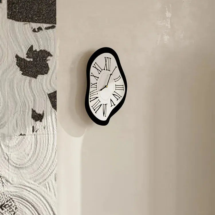 Wall Clock Acrylic Surreal Roman Numeral Silent Movement