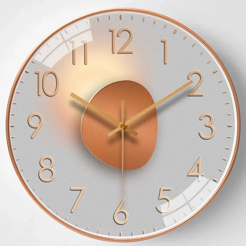Wall Clock Silent Quartz Warm LED 20cm Diameter