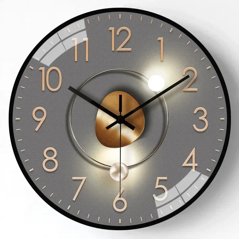 Wall Clock Silent Quartz Warm LED 20cm Diameter
