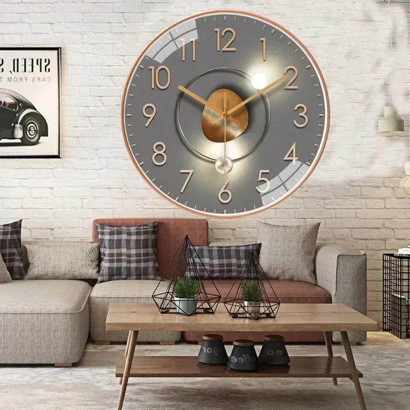 Wall Clock Silent Quartz Warm LED 20cm Diameter