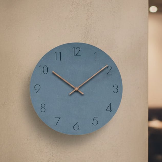 Wall Clock Silent Scandinavian Design Walnut Hands