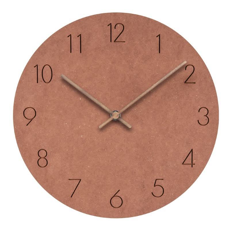 Wall Clock Silent Scandinavian Design Walnut Hands