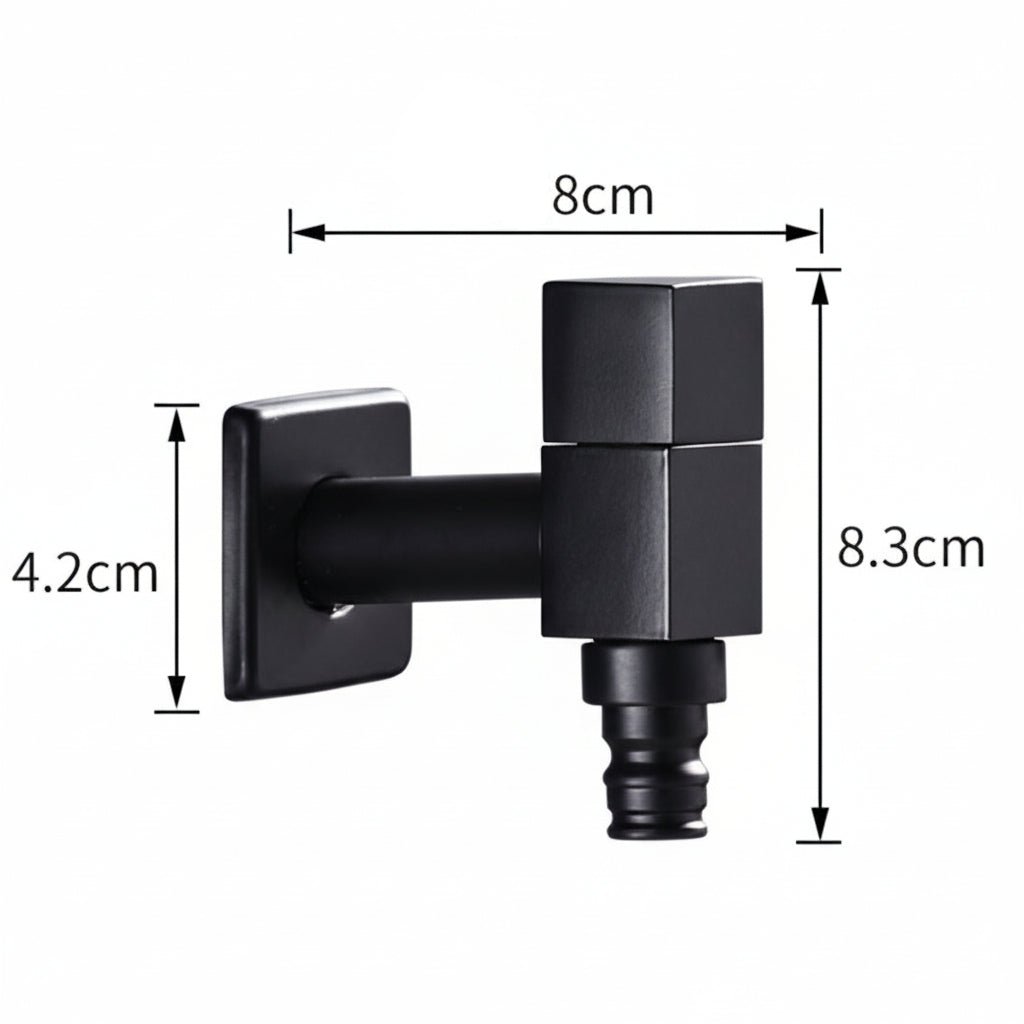Wall Faucet Solid Brass Matte Black