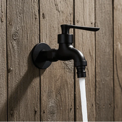 Wall Faucet Solid Brass Matte Black