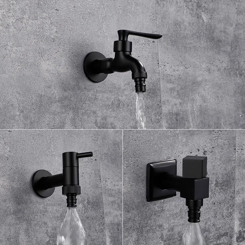 Wall Faucet Solid Brass Matte Black